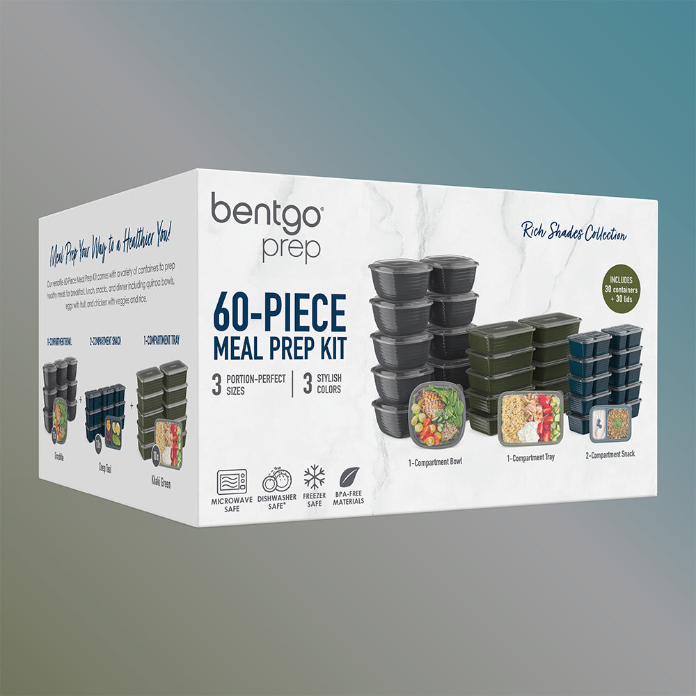 Bentgo® Prep 60-Piece Variety Meal Prep Kit - Rich Shades | Packaging