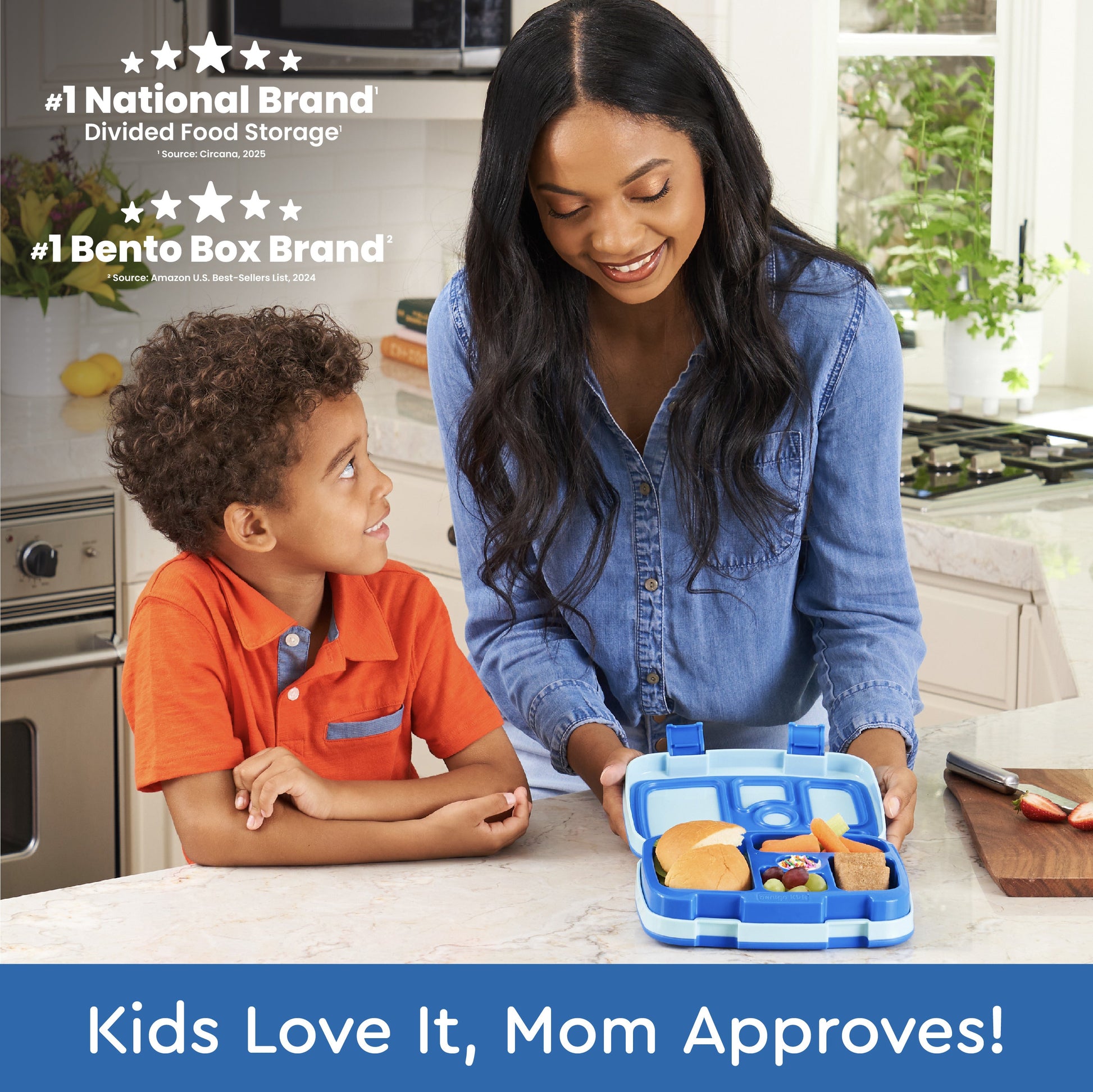Bentgo® Kids Lunch Box (2-Pack) - Blue | Kids Love It, Mom Approves!