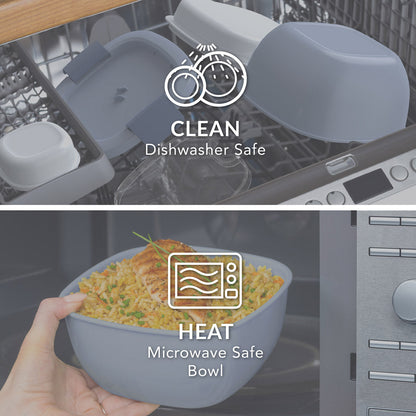 Bentgo® Salad Container (2-Pack) - Slate | Dishwasher Safe and Microwave Safe