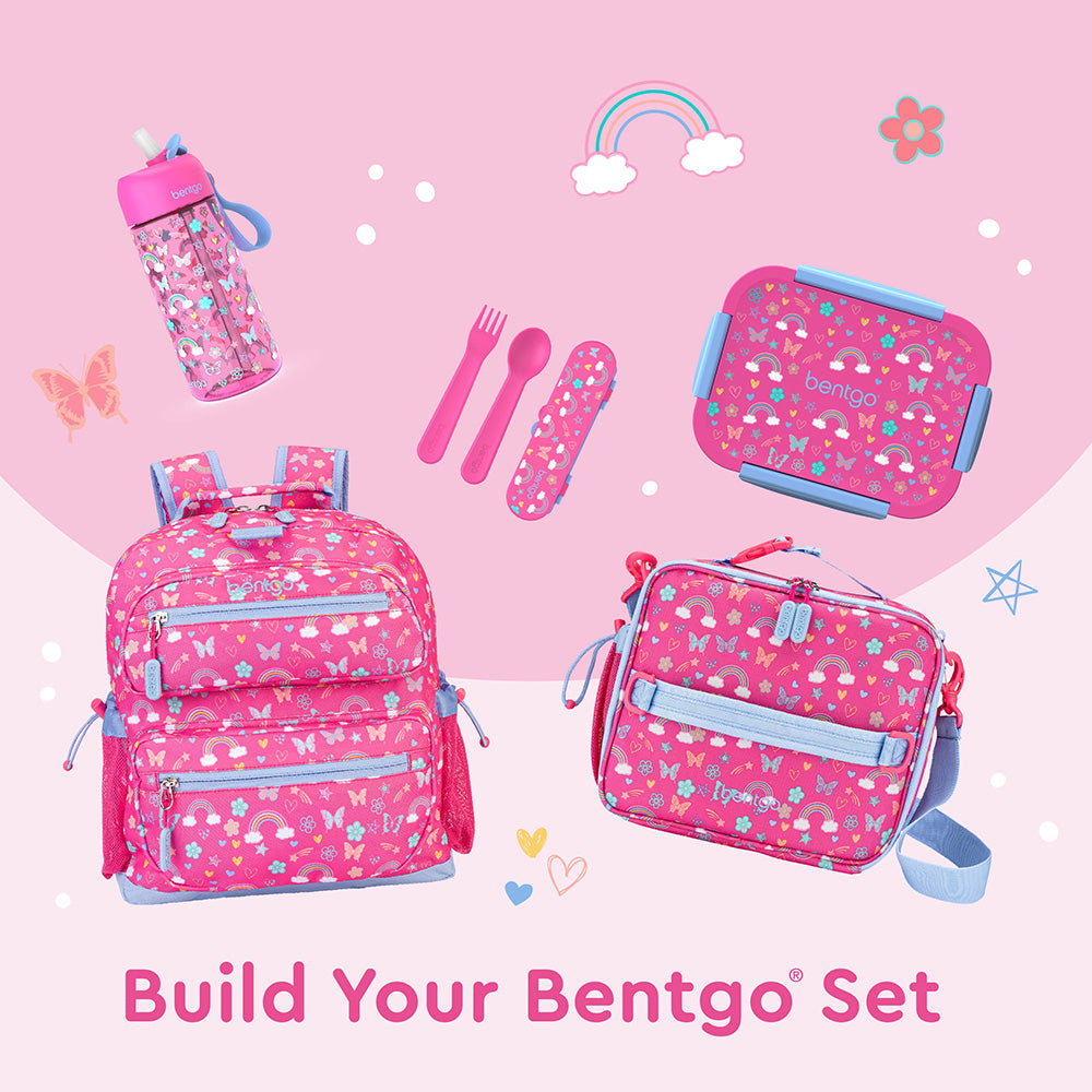 Bentgo® Kids Snap & Go 2-Piece Lunch Set - Rainbows And Butterflies | Build Your Bentgo Set