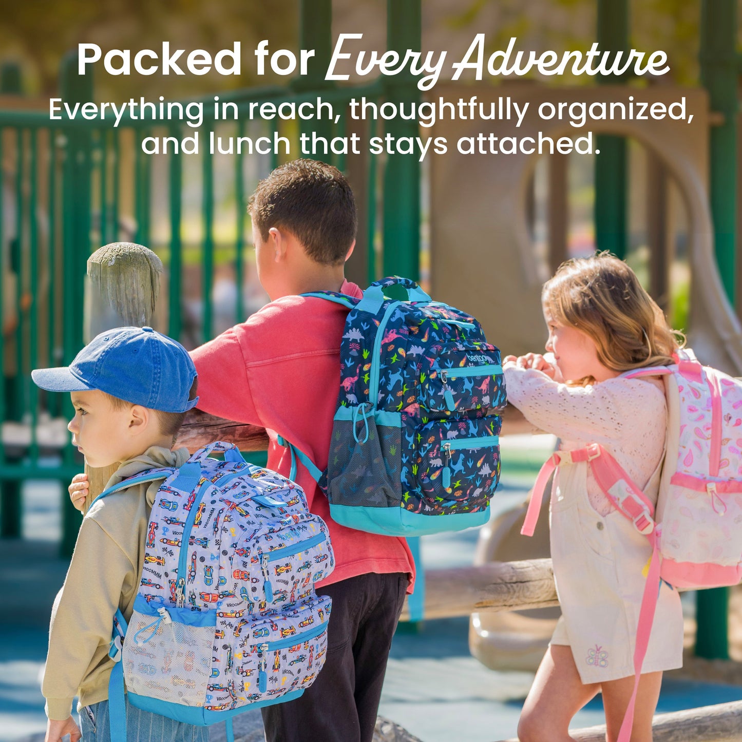 Bentgo Kids Prints Backpack - Blooming Floral | Packed For Every Adventure - Everything In Reach, Thoughtfully Organized, And Lunch That Stays Attached