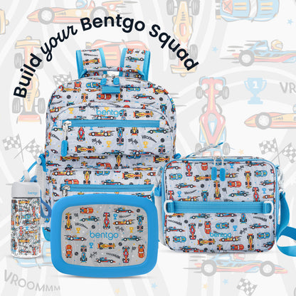 Bentgo Kids Prints Backpack - Race Cars | Build Your Bentgo Squad