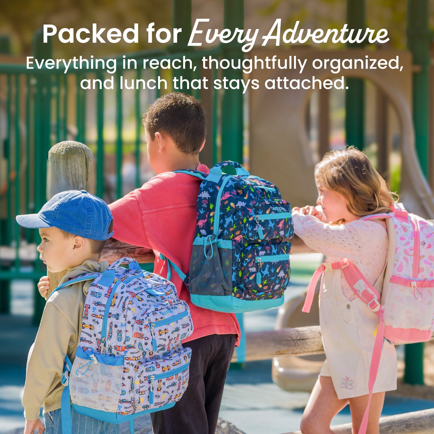 Bentgo Kids Prints Backpack - Sharks | Packed For Every Adventure - Everything In Reach, Thoughtfully Organized, And Lunch That Stays Attached