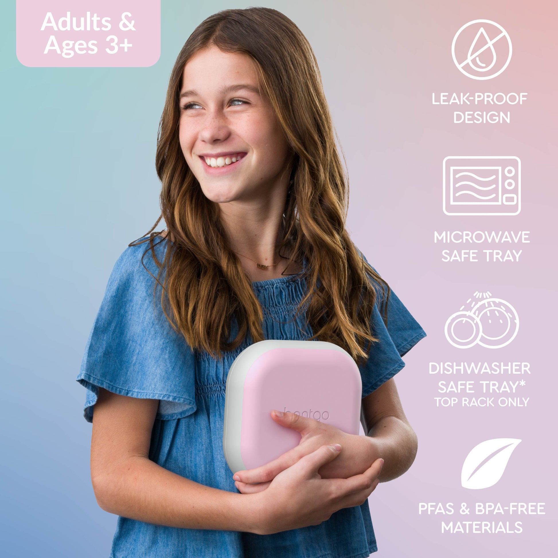 Bentgo® Chill Mini Lunch Box (2-Pack) - Lilac Mist | Leak-Proof Lunch Box Design, Microwave Safe Tray, Dishwasher Safe Tray (Top Rack Only) , And Made With PFAS & BPA-Free Materials