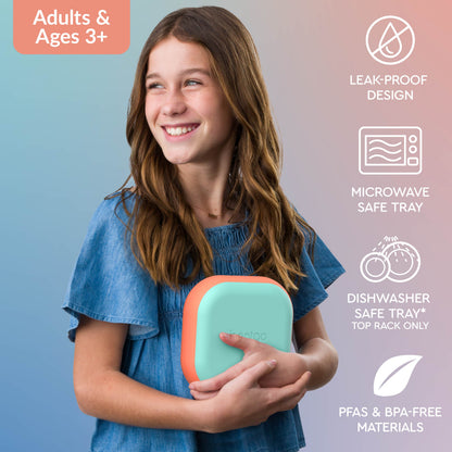 Bentgo® Chill Mini Lunch Box (2-Pack) - Seaside Papaya | Leak-Proof Lunch Box Design, Microwave Safe Tray, Dishwasher Safe Tray (Top Rack Only) , And Made With PFAS & BPA-Free Materials