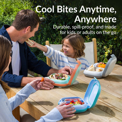 Bentgo® Chill Mini Lunch Box (2-Pack) - Tide Blues | Leak-Proof Lunch Box Design, Microwave Safe Tray, Dishwasher Safe Tray (Top Rack Only) , And Made With PFAS & BPA-Free Materials