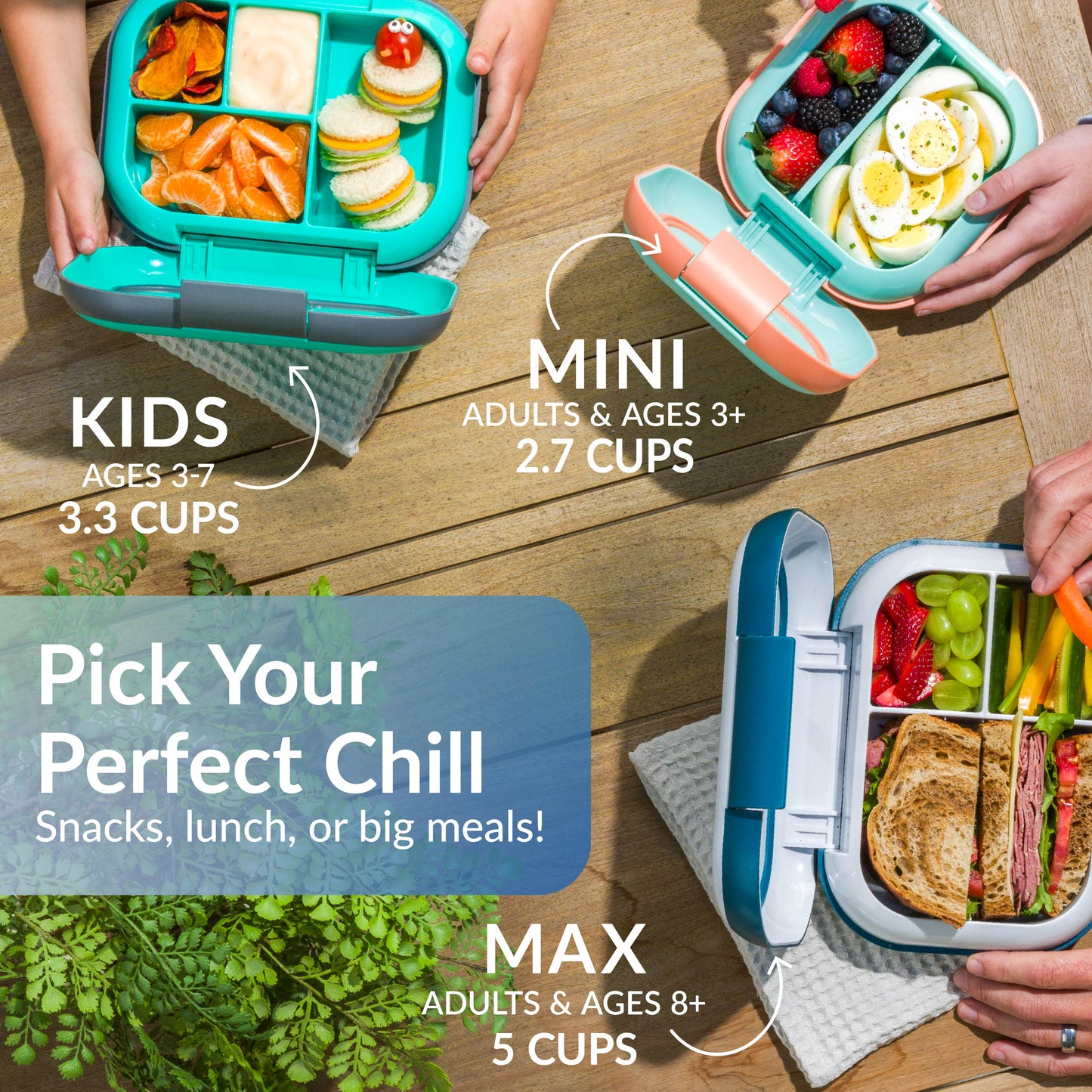 Bentgo® Chill Mini Lunch Box (2-Pack) - Tide Blues | Pick Your Perfect Chill - Snacks, Lunch Or Big Meals!