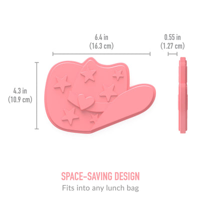 Bentgo Buddies Reusable Ice Packs (4-Pack) - Cowgirl Dreams | Product Dimensions