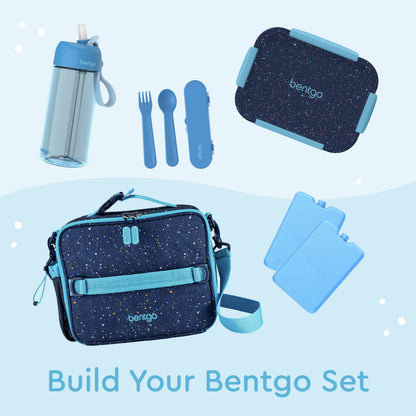 Bentgo® Kids Snap & Go Lunch Box (2-Pack) | Abyss Blue Speckle Confetti - Build Your Bentgo Set