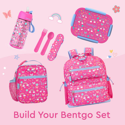 Bentgo® Kids Snap & Go Lunch Box (2-Pack) | Rainbows and Butterflies - Build Your Bentgo Set