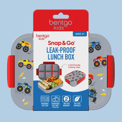 Bentgo® Kids Snap & Go Lunch Box (2-Pack) | Trucks - Packaging