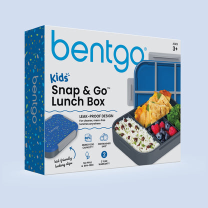 Bentgo® Kids Snap & Go Lunch Box - Geo Speckle Blue | Packaging