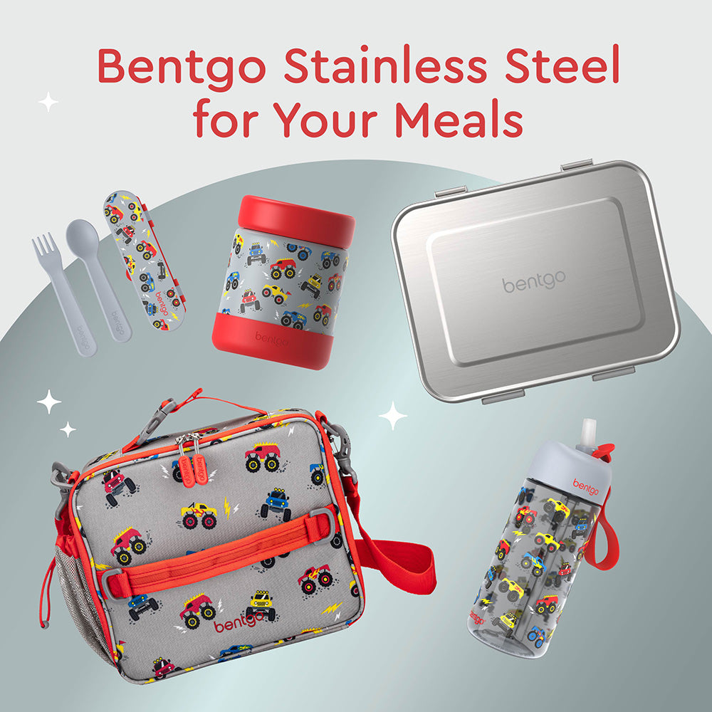 Bentgo® Kids Stainless Steel Food Jar - Trucks | Bentgo Stainless Steel For Your Meals