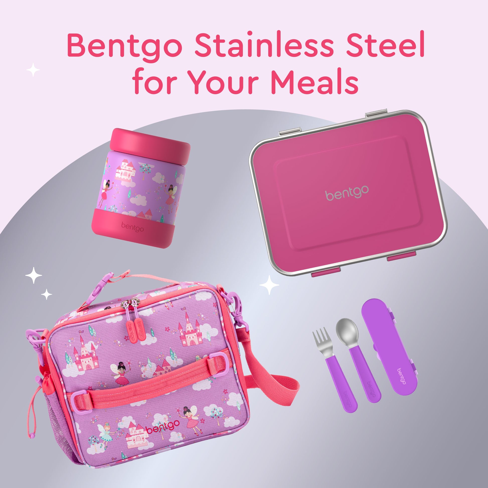 Bentgo® Kids Stainless Steel Food Jar - Fairies | Bentgo Stainless Steel For Your Meals