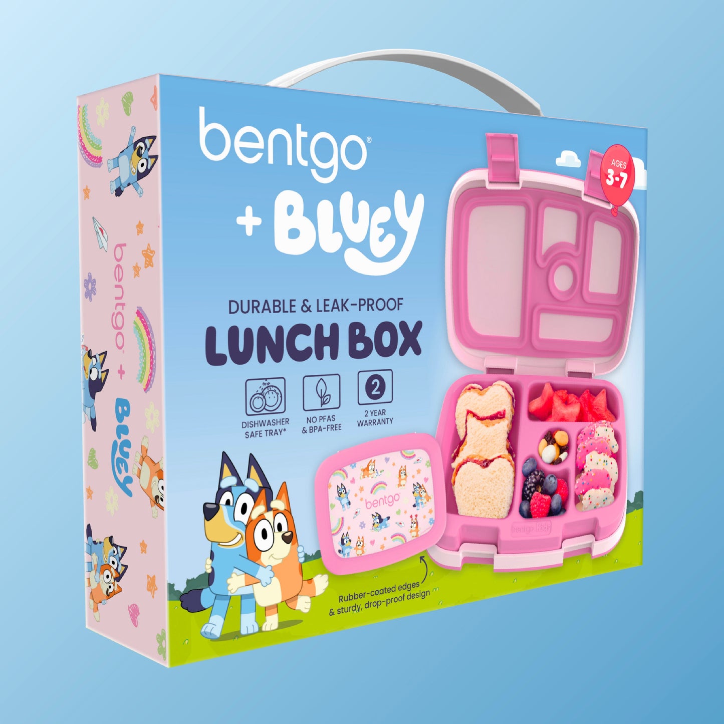 Bentgo + Bluey Kids Prints Lunch Box - Hearts & Crafts | Packaging