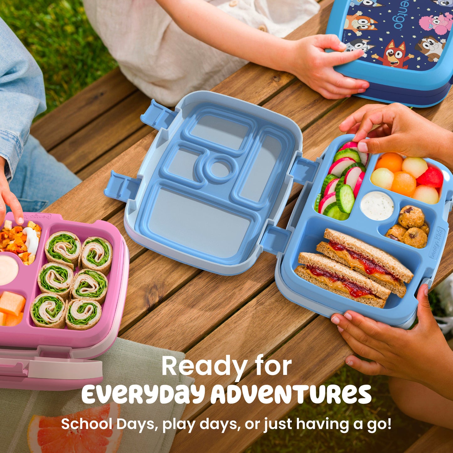 Bentgo + Bluey Kids Prints Lunch Box - Bluey’s Universe | Ready For Everyday Adventures - School Days, Or Just Having A Go!