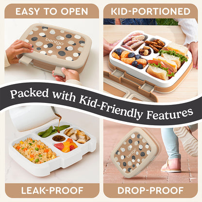 Bentgo® Kids Whimsy & Wonder Prints Lunch Box - Spots and Dots | This Lunch Box Is Packed With Kid-Friendly Features With Drop-Proof Design And Leak-Proof Technology