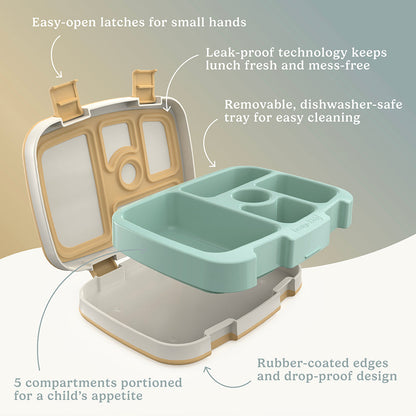 Bentgo® Kids Whimsy & Wonder Prints Lunch Box - Wavy | This Lunch Box Has Easy-Open Latches, 5 Compartments, And Rubber-Coated Edges