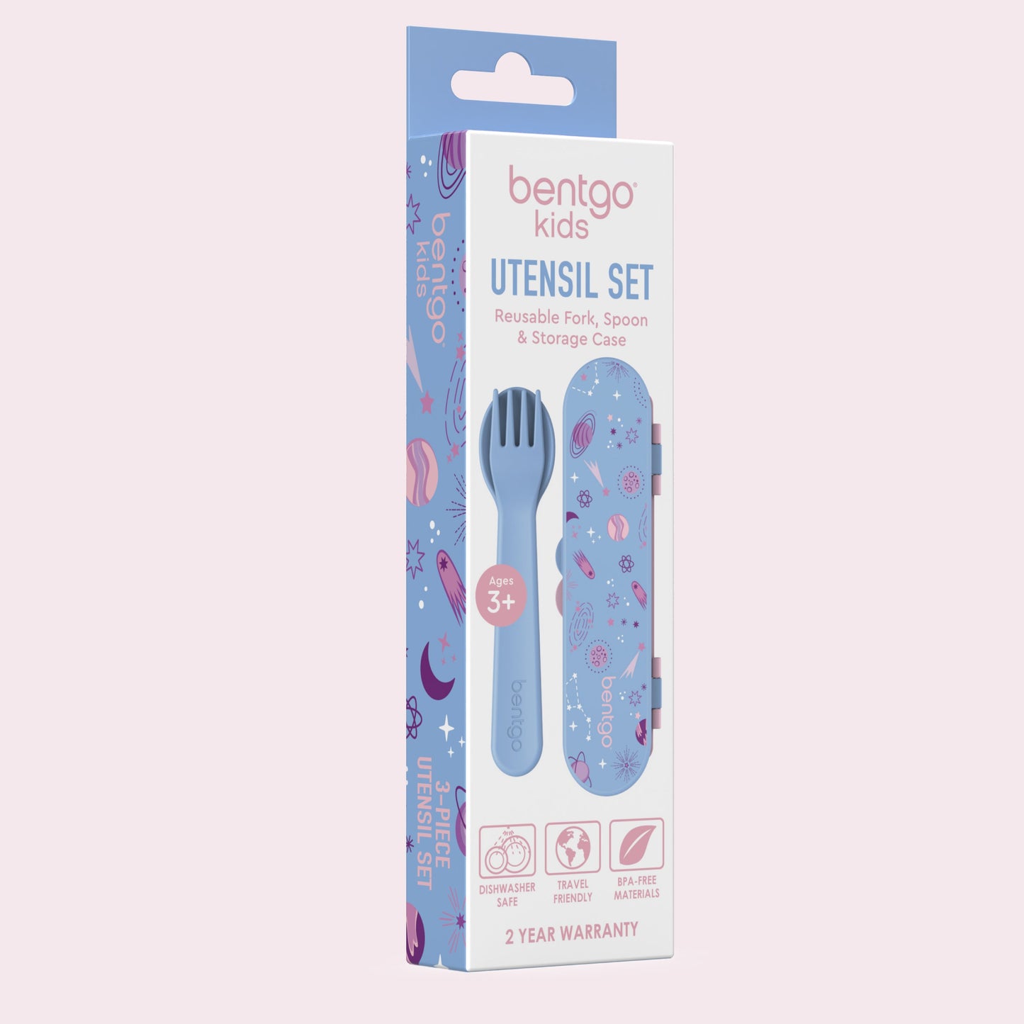 Bentgo® Kids Utensils Set - Lavender Galaxy| Packaging