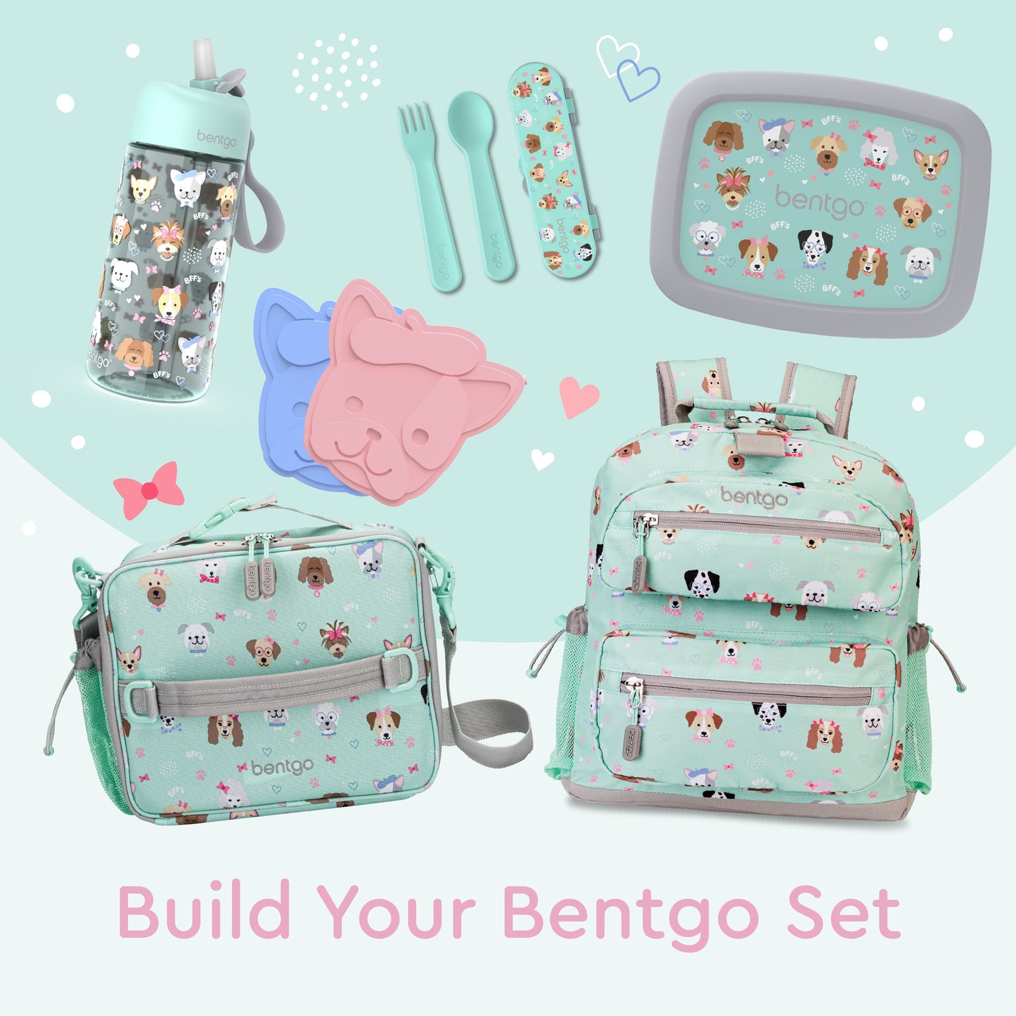 Bentgo® Kids Utensils Set - Puppy Love| Build Your Bentgo Set