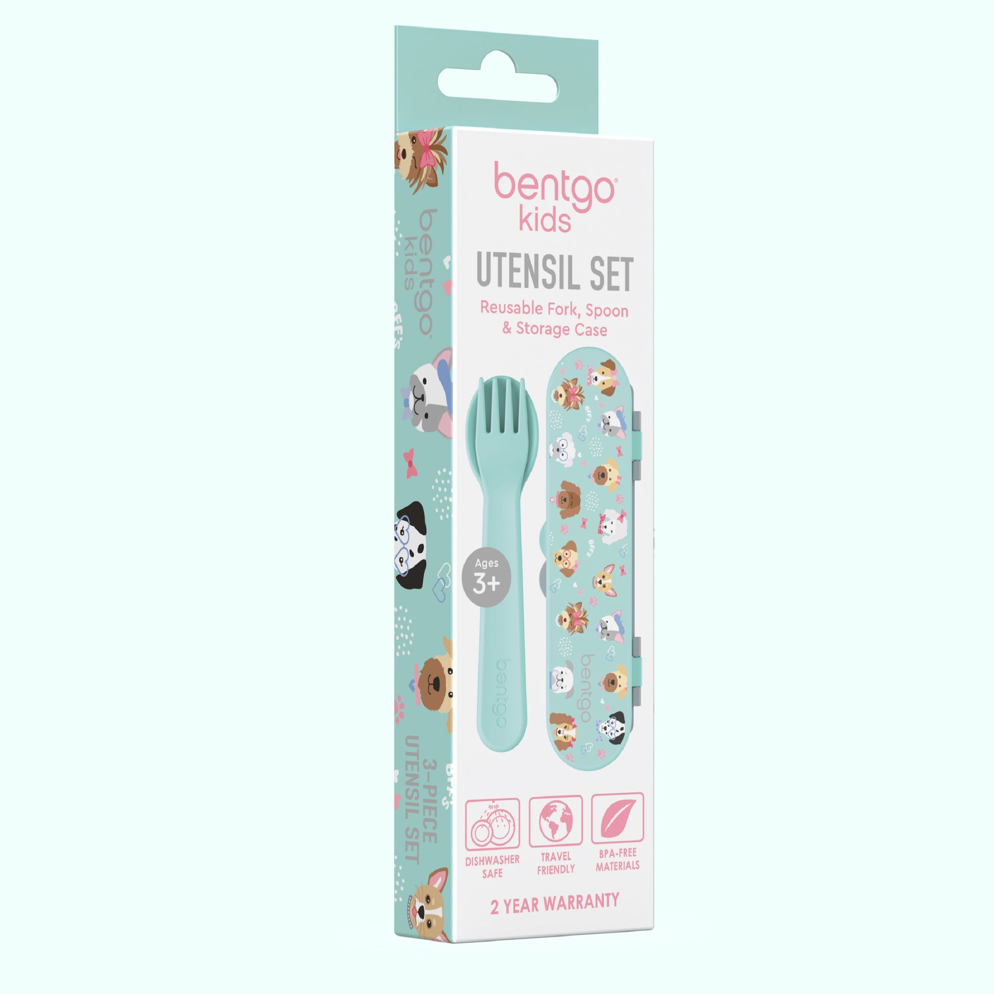 Bentgo® Kids Utensils Set - Puppy Love| Packaging