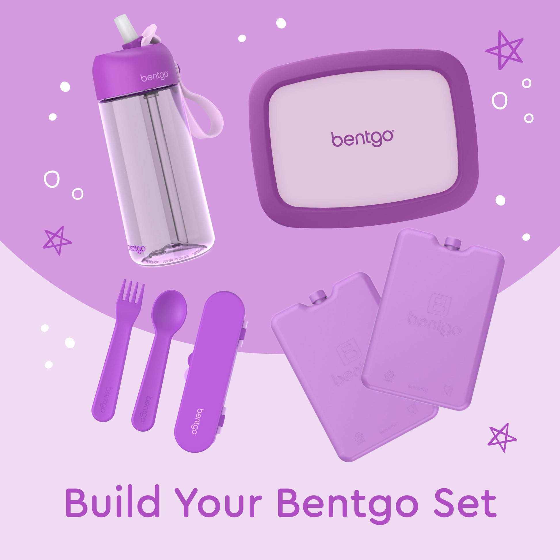Bentgo® Kids Utensils Set - Purple| Build Your Bentgo Set
