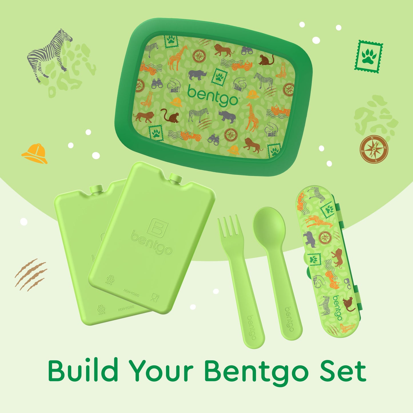 Bentgo® Kids Utensils Set - Safari | Build Your Bentgo Set