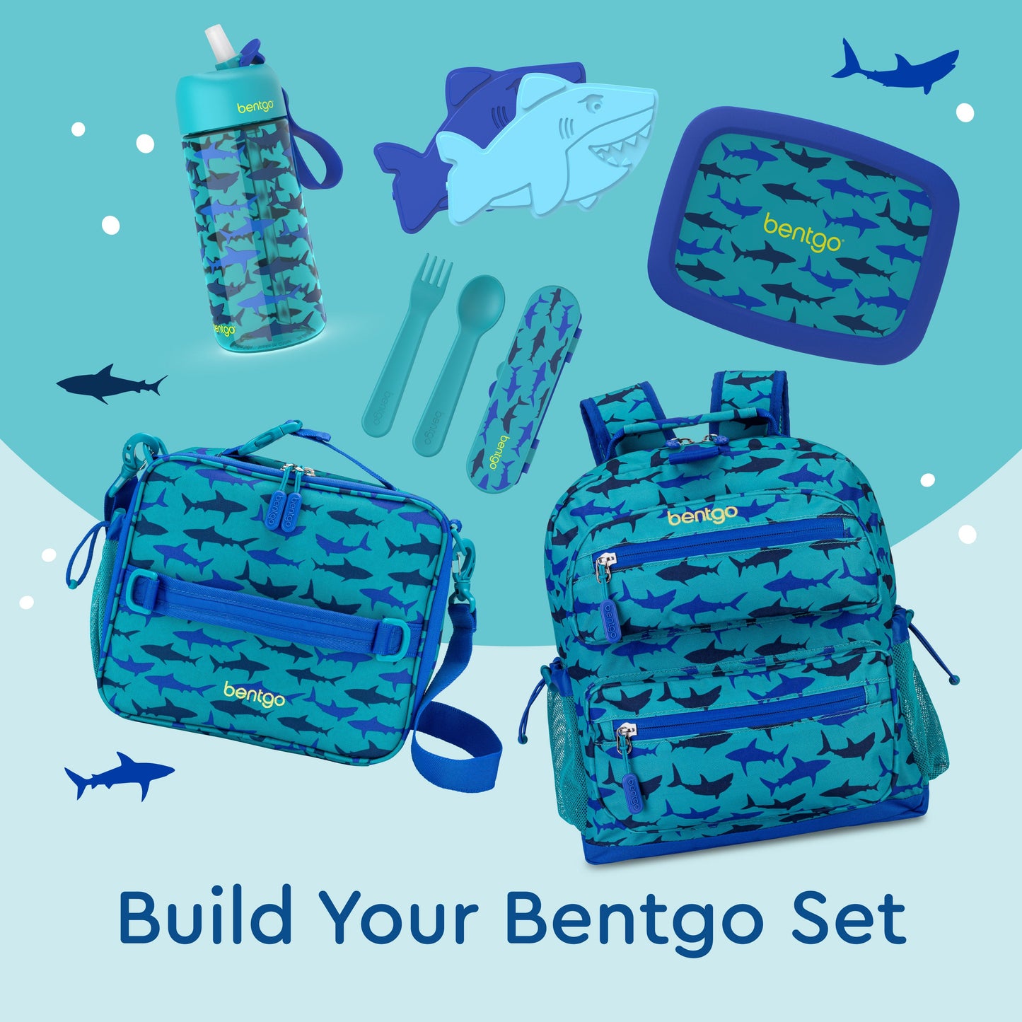 Bentgo® Kids Utensils Set - Sharks | Build Your Bentgo Set