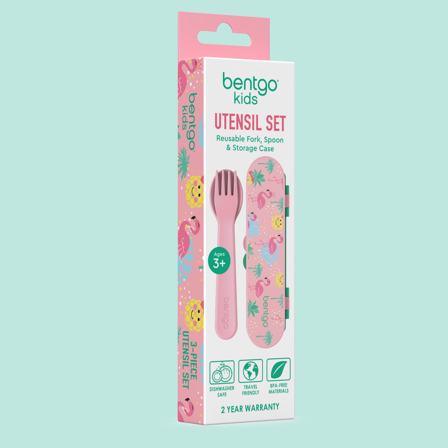 Bentgo® Kids Utensils Set - Tropical | Packaging