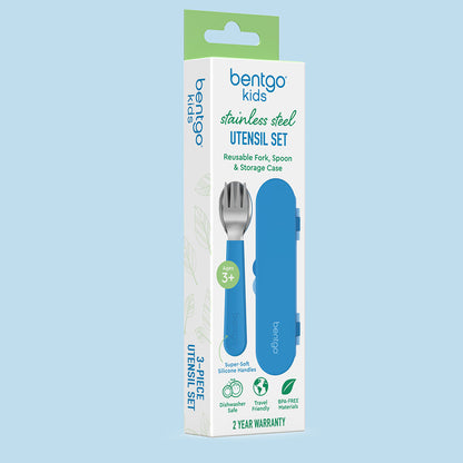 Bentgo® Kids Stainless Steel Utensils Set | Blue