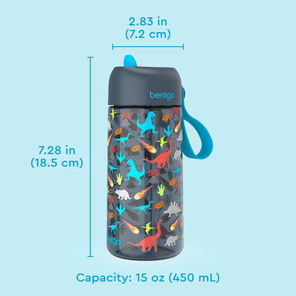 Bentgo® Kids Water Bottle - Dinosaur | Dimensions + What’s In The Box