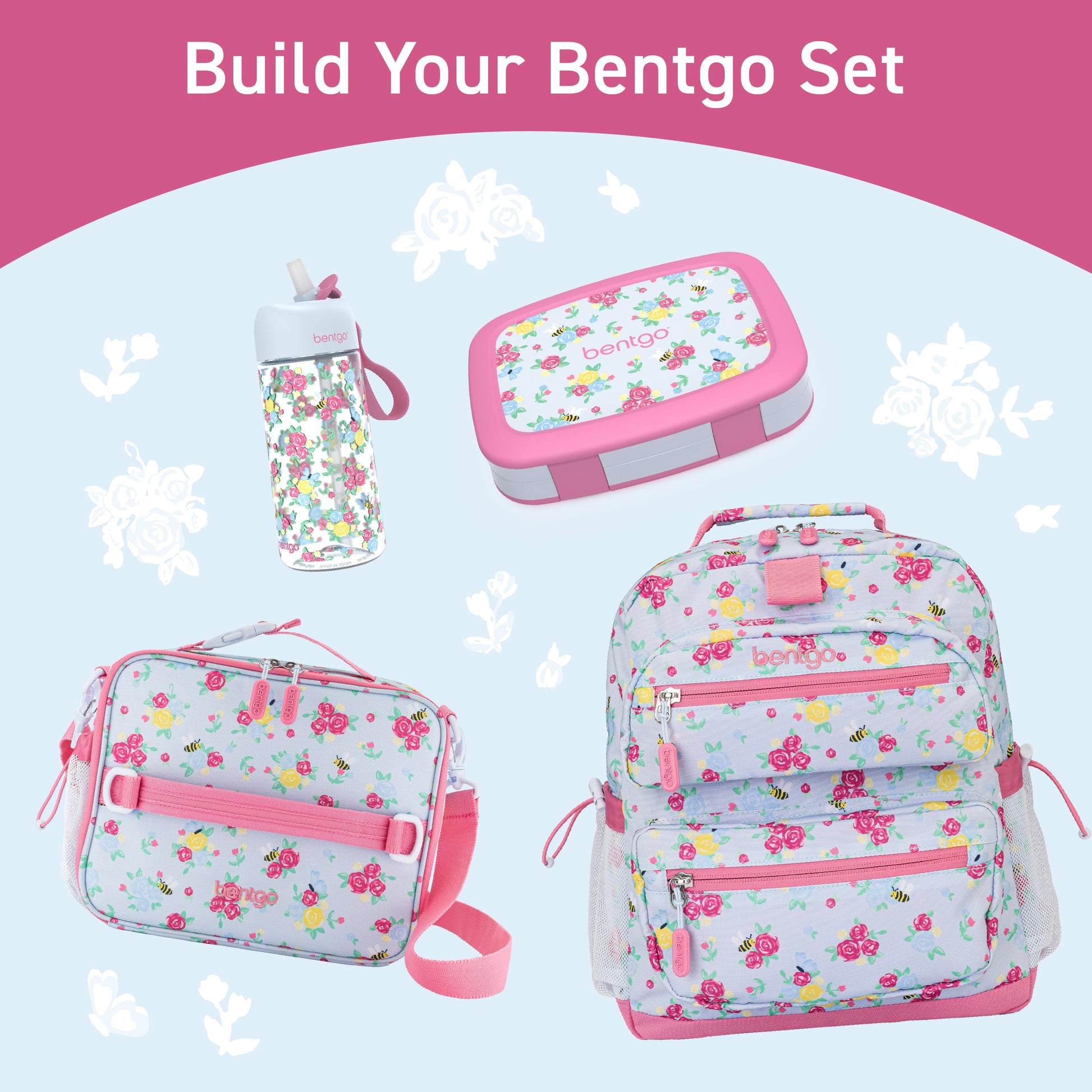 Bentgo Kids Water Bottle - Blooming Floral | Build Your Bentgo Set
