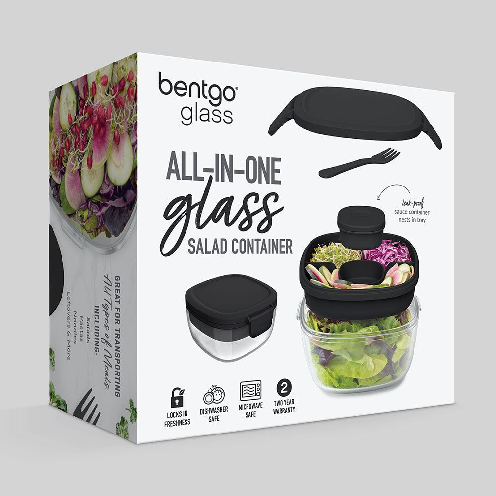 Bentgo® Glass Salad Container - Black Onyx | Packaging
