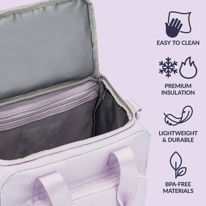 Bentgo® Insulated Lunch Bag - Lavender | Easy To Clean, Premium Lightweight & Durable, And Made With BPA-Free Materials