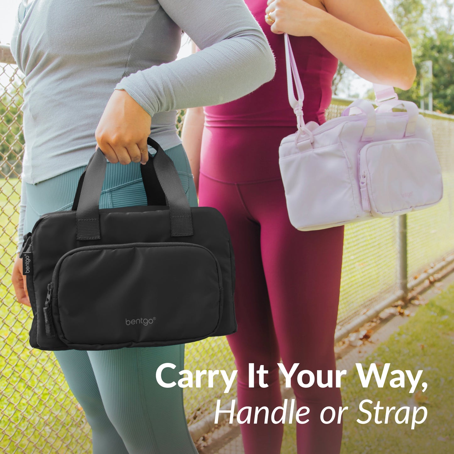 Bentgo® Insulated Lunch Bag - Obsidian Charcoal | Carry It Your Way, Handle Or Strap