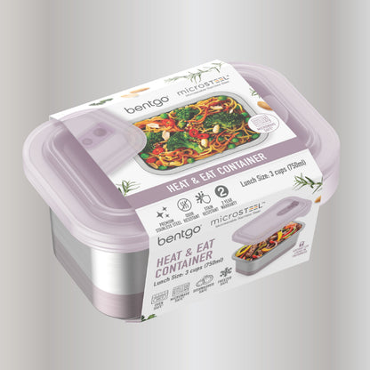 Bentgo® MicroSteel Heat & Eat Container - Lunch Size 3 Cups - Dusk | Packaging