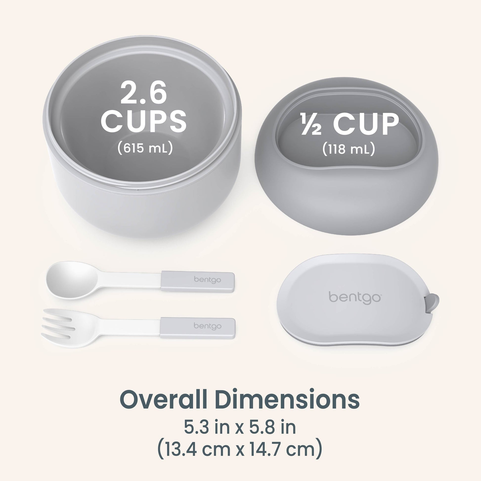 Bentgo® Bowl - Gray | Dimensions & What’s In The Box