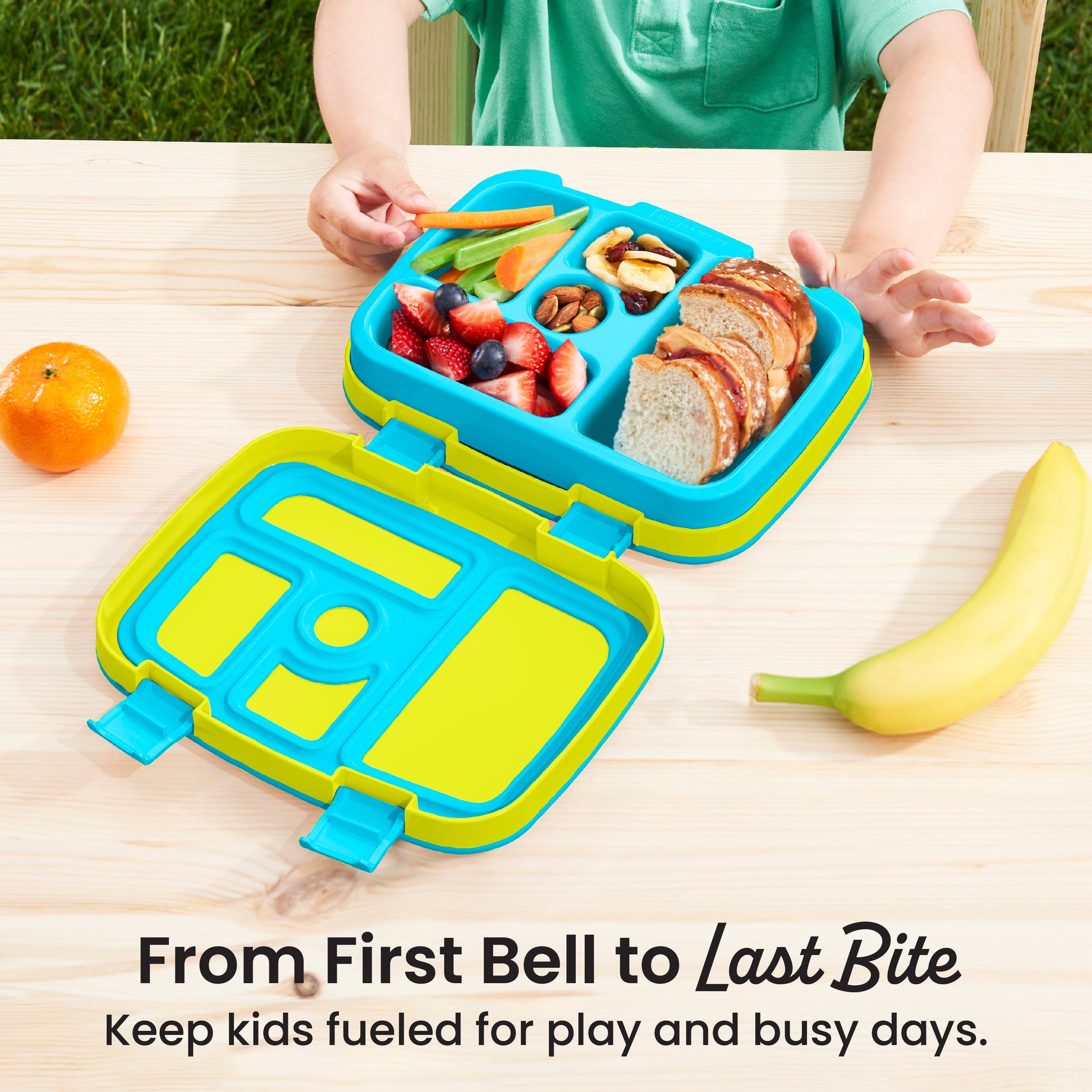 Bentgo® Kids Lunch Box - Citrus Yellow | From First Bell to Last Bite - Keep Kids Fueled for Play and Busy Days