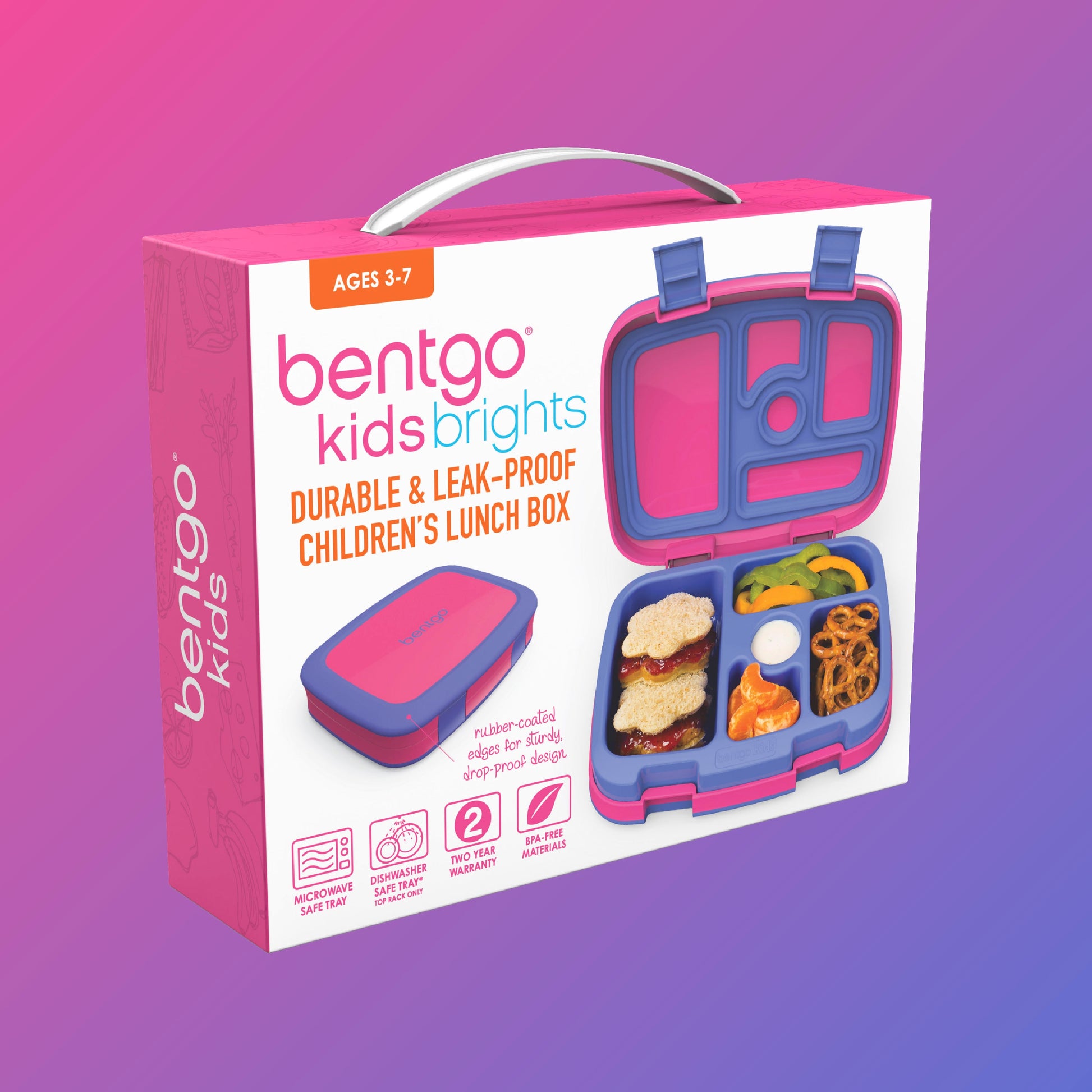 Bentgo® Kids Lunch Box - Fuchsia | Packaging