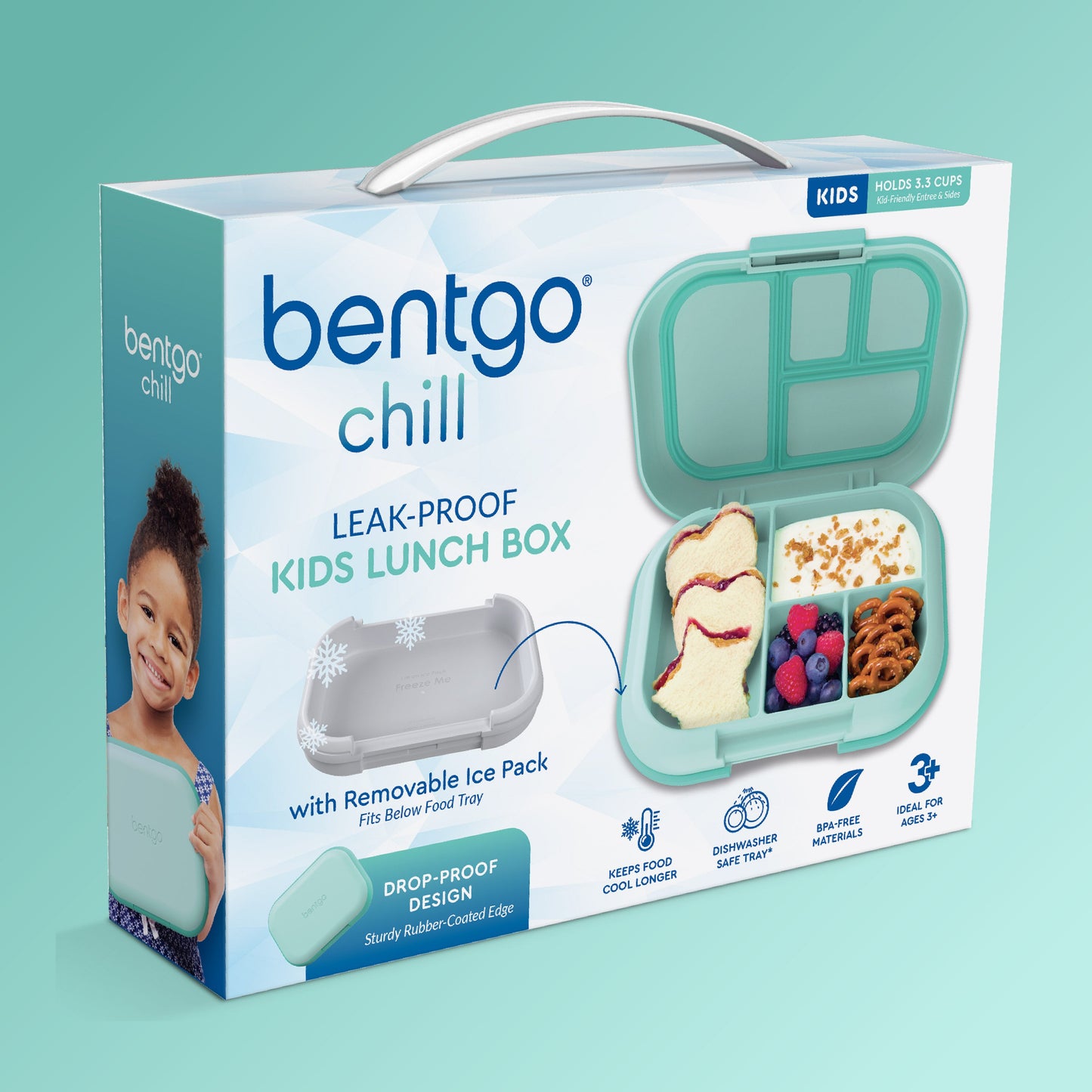 Bentgo® Chill Kids Lunch Box - Aqua | Packaging
