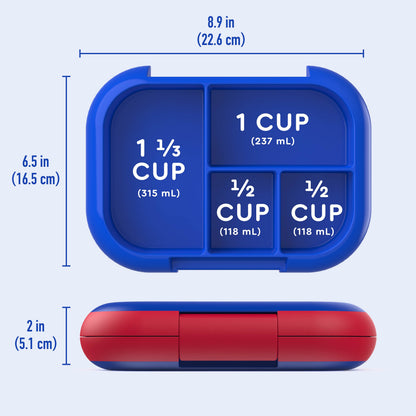 Bentgo® Chill Kids Lunch Box - Royally Blue | Product Dimensions