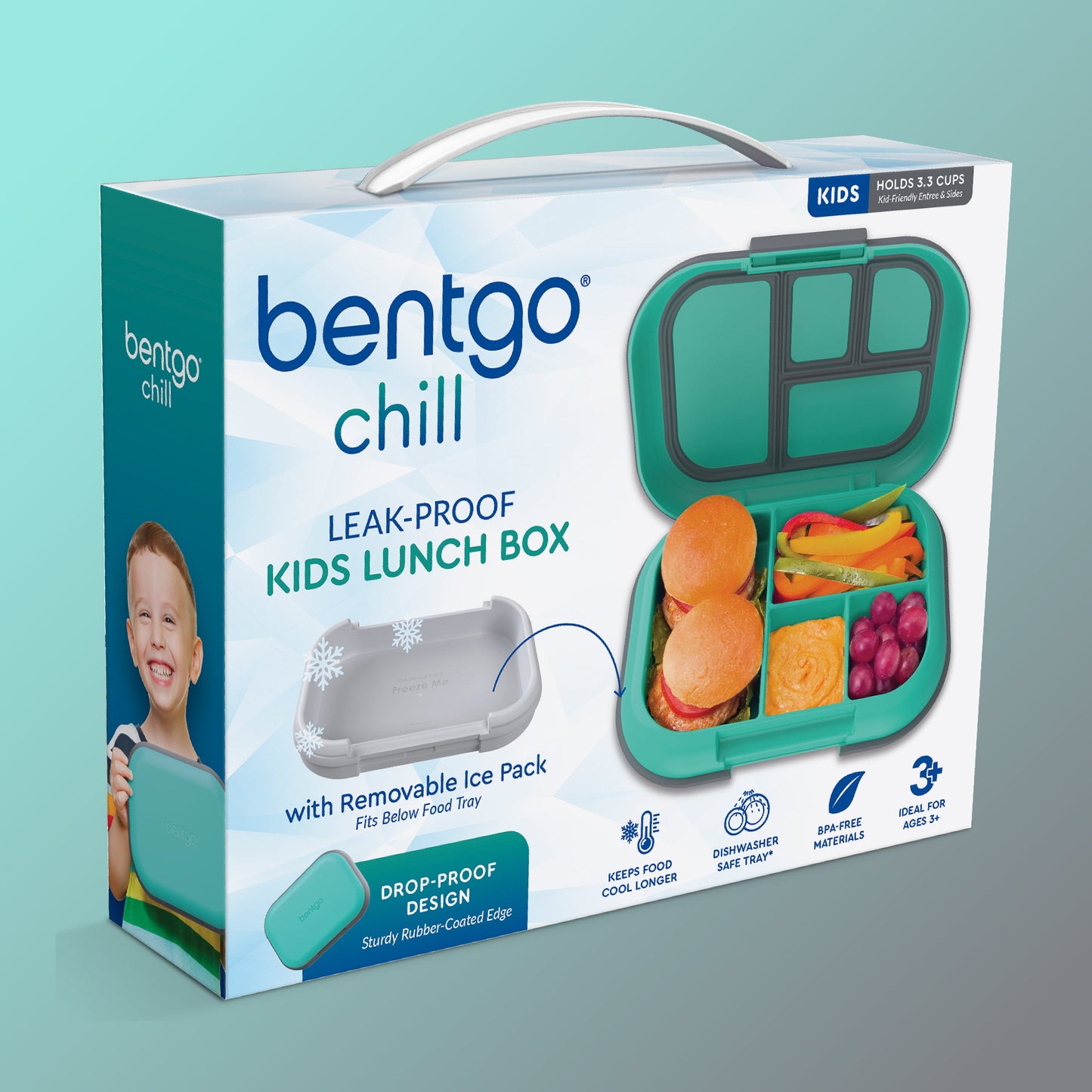 Bentgo® Chill Kids Lunch Box - Electric Aqua | Packaging