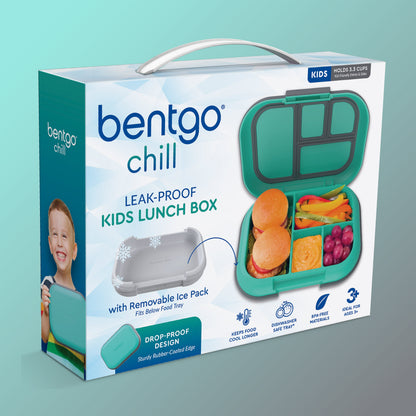Bentgo® Chill Kids Lunch Box - Electric Aqua | Packaging