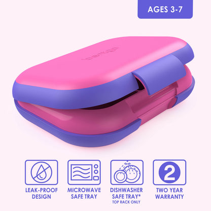 Bentgo® Chill Kids Lunch Box - Electric Pink | Leak-Proof Design, Microwave Safe Tray, Dishwasher Safe Tray (Top Rack Only), And Made With PFAS & BPA-Free Materials