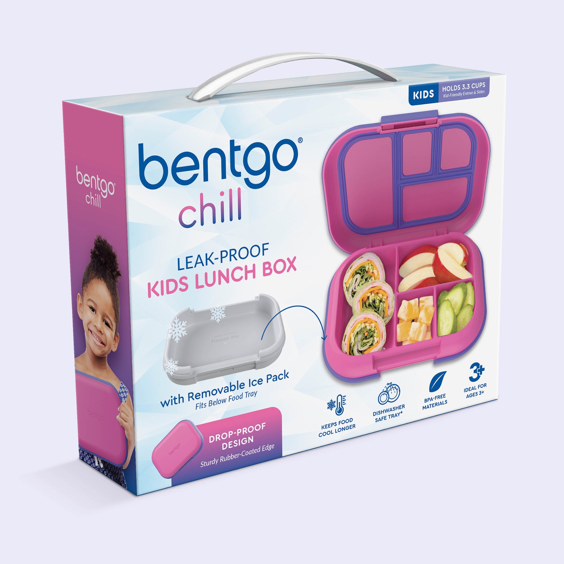 Bentgo® Chill Kids Lunch Box - Electric Pink | Packaging