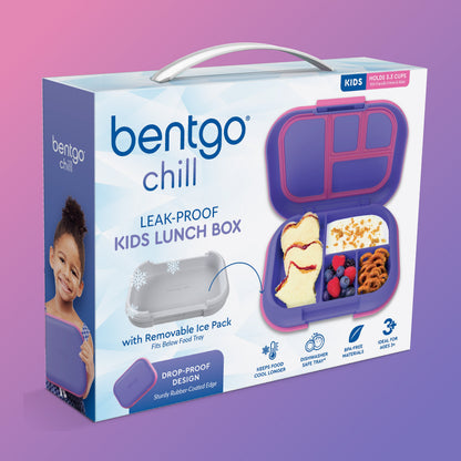 Bentgo® Chill Kids Lunch Box - Electric Violet | Packaging