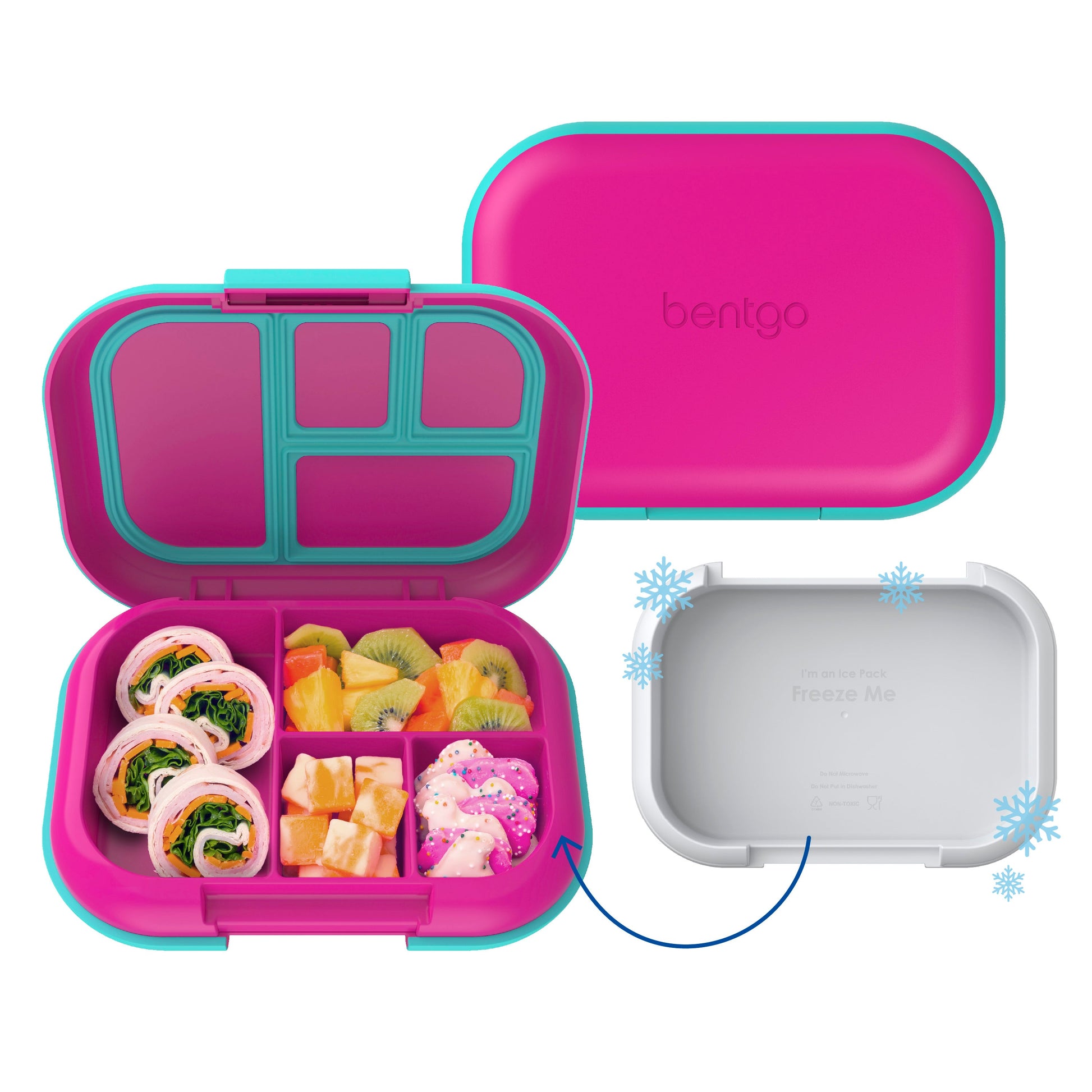 Bentgo® Chill Kids Lunch & Snack Box - Fuchsia/Teal | Lunch Box