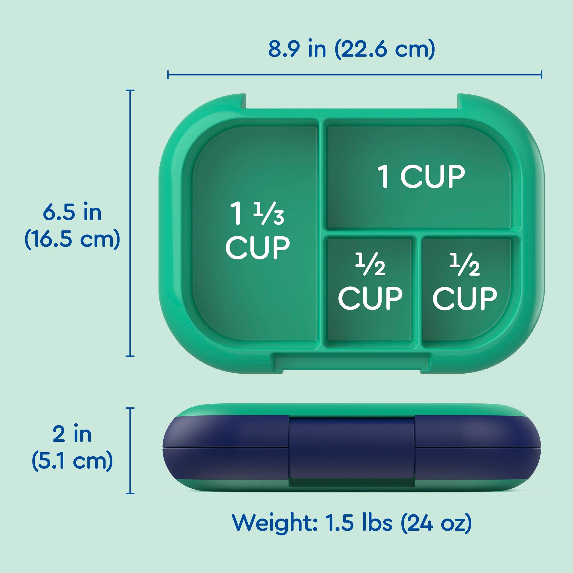 Bentgo® Chill Kids Lunch Box | Dimensions