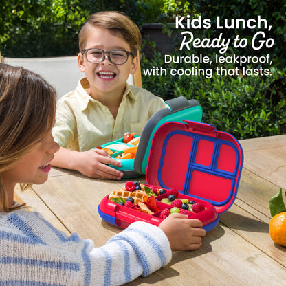 Bentgo® Chill Kids Lunch Box - Red/Royal | Kids Lunch, Ready To Go - Durable, Leakproof, with Cooling That Lasts
