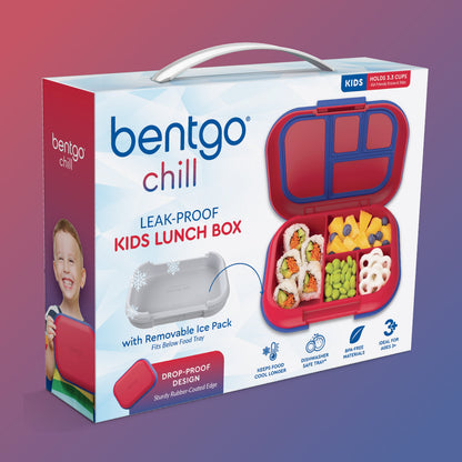Bentgo® Chill Kids Lunch Box - Red/Royal | Packaging